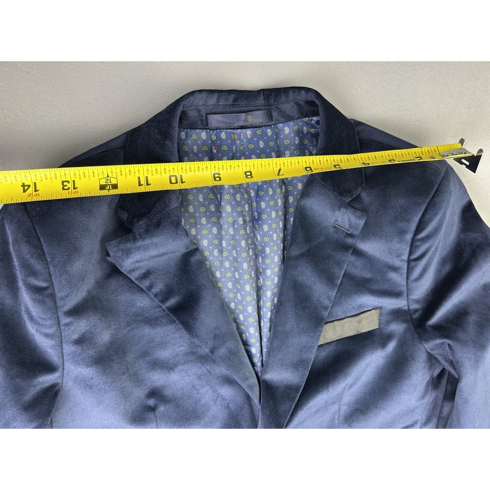 Isaac Mizrahi‎ Boys 14 SLIM Blue Velvet Suit Jacket & Pants NEW With Tags (Read) - Picture 6 of 16